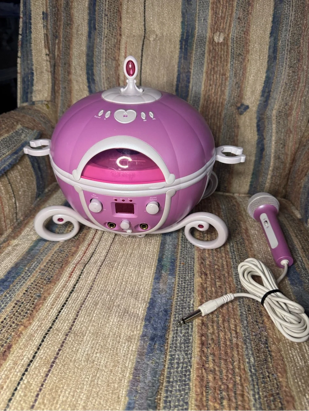 Disney Pink and White Princess Carriage Karaoke Player